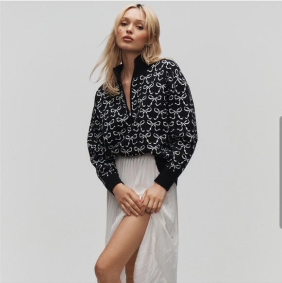 Maeve Sweaters - Anthropologie The Montana Mock-Neck Half-Zip Sweater by Maeve Size XL